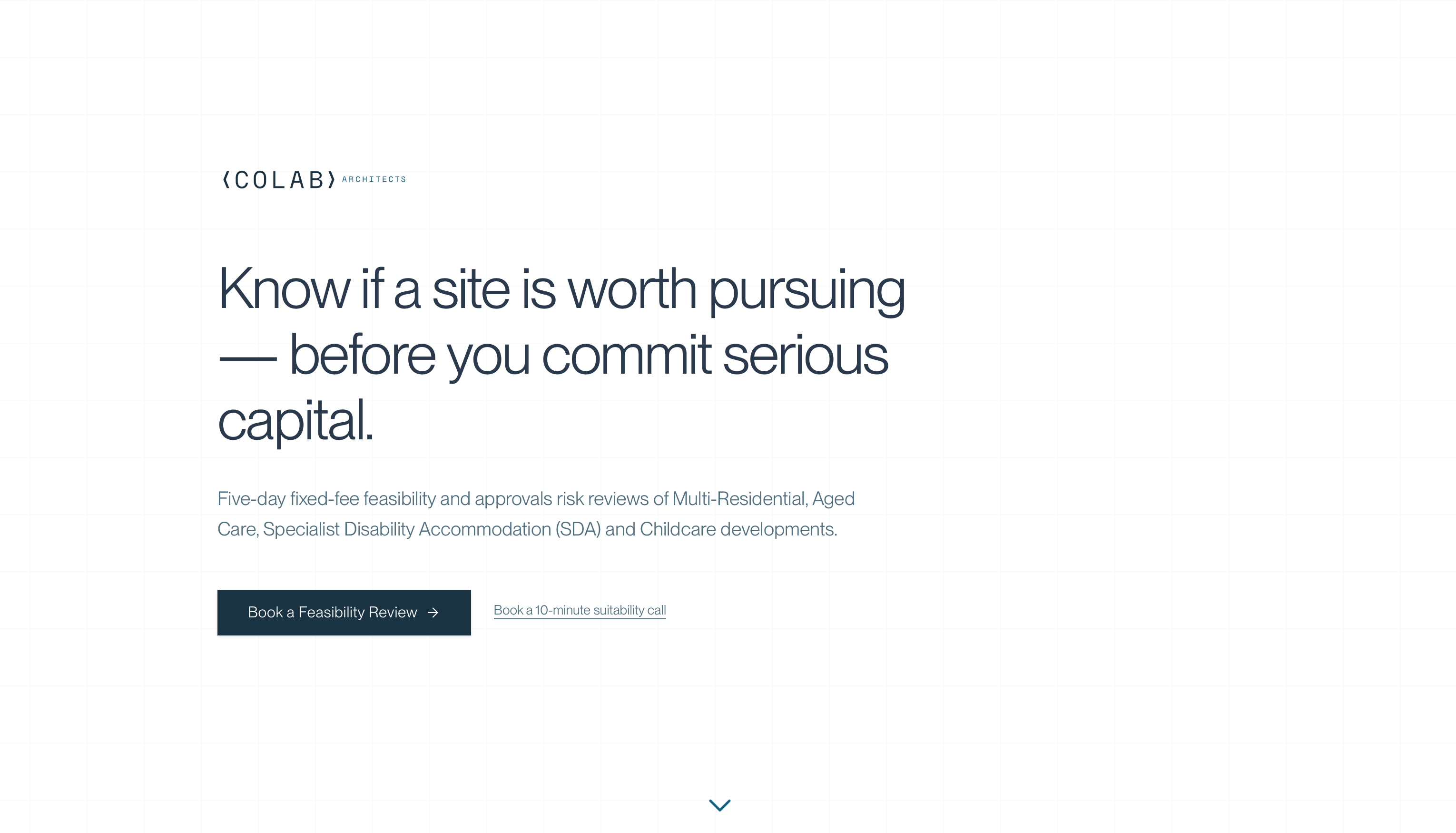 Colab Feasibility Landing Page